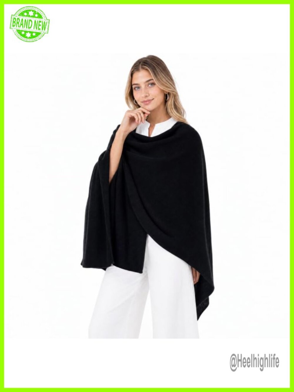 Cashmere Wool Blend Wrap Pashmina Shawl Scarf Travel 78x27 Women